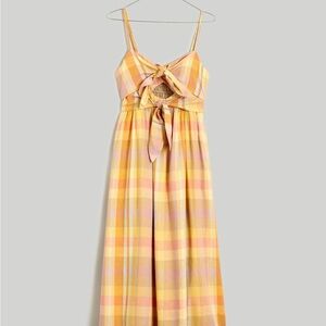 Double-Tie Cutout Sweetheart Midi Dress from Madewell